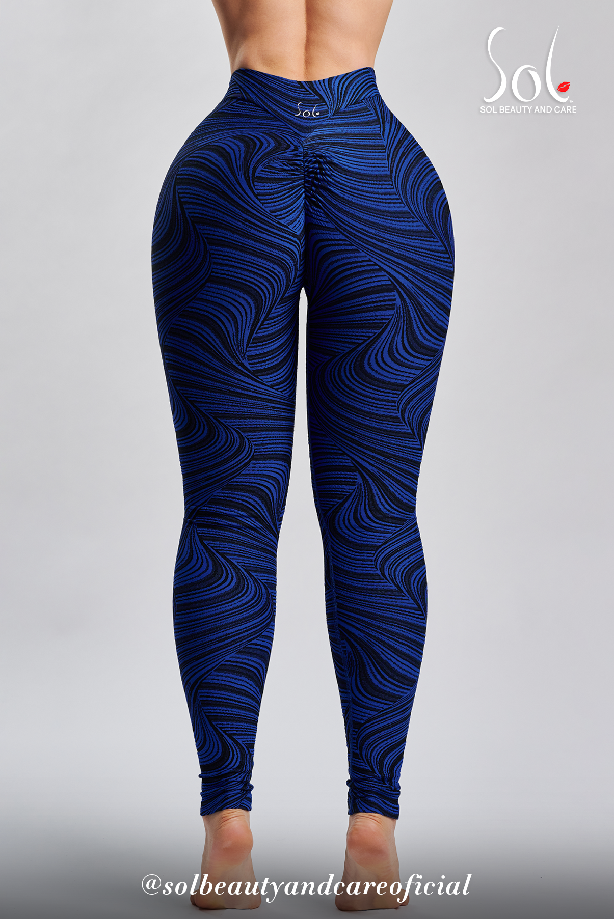 Leggings Anti-Celulíticos con Scrunch (Relief) - Negro/Azul