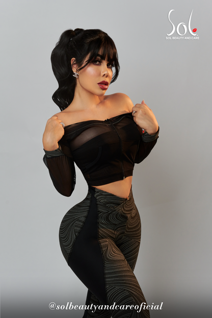 Set Anticelulítico (Relieve) - Negro/Gris