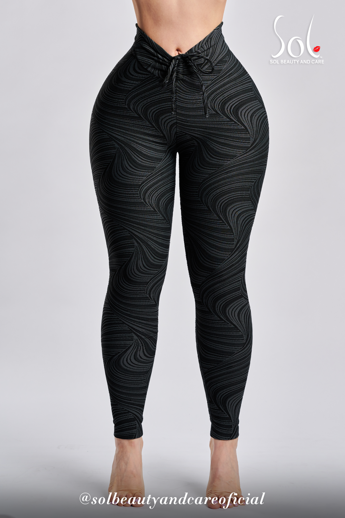 Leggings Anti-Celulíticos con Scrunch (Relief) - Negro/Gris