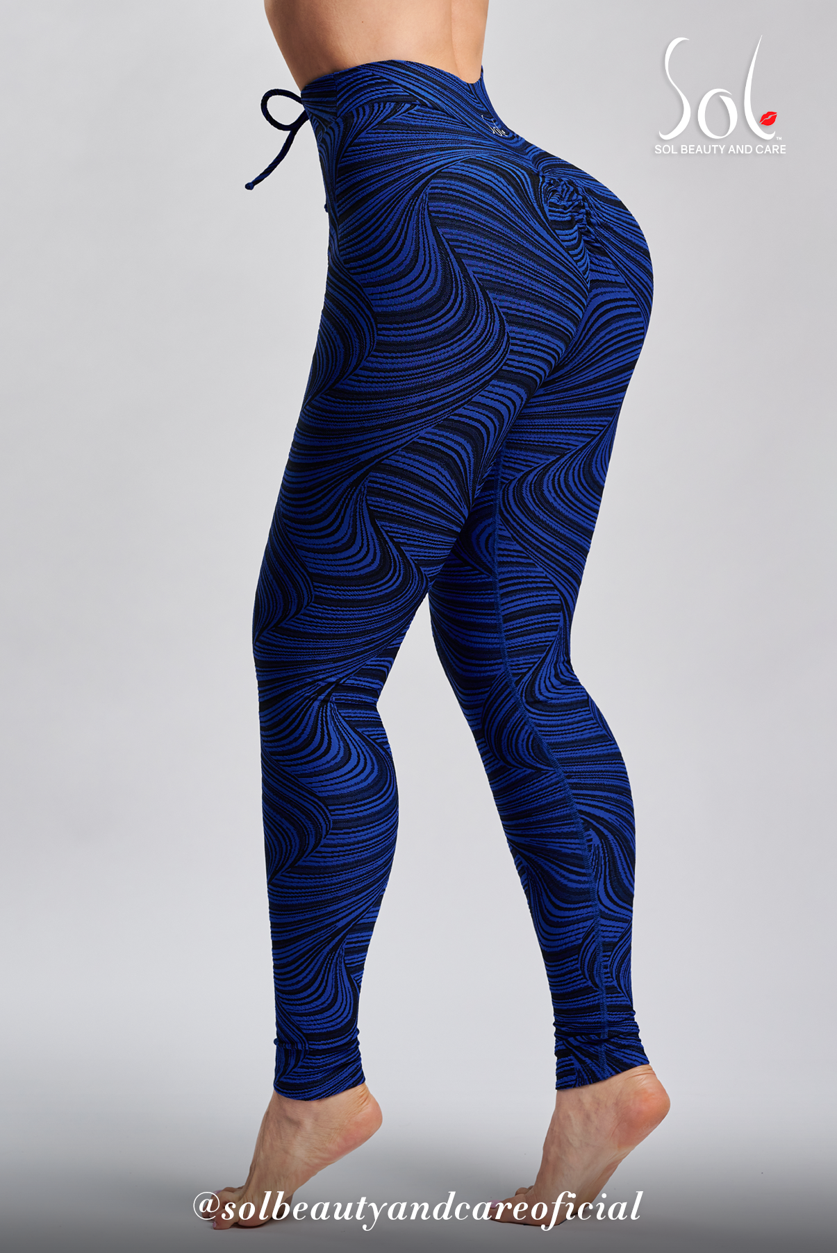 Leggings Anti-Celulíticos con Scrunch (Relief) - Negro/Azul